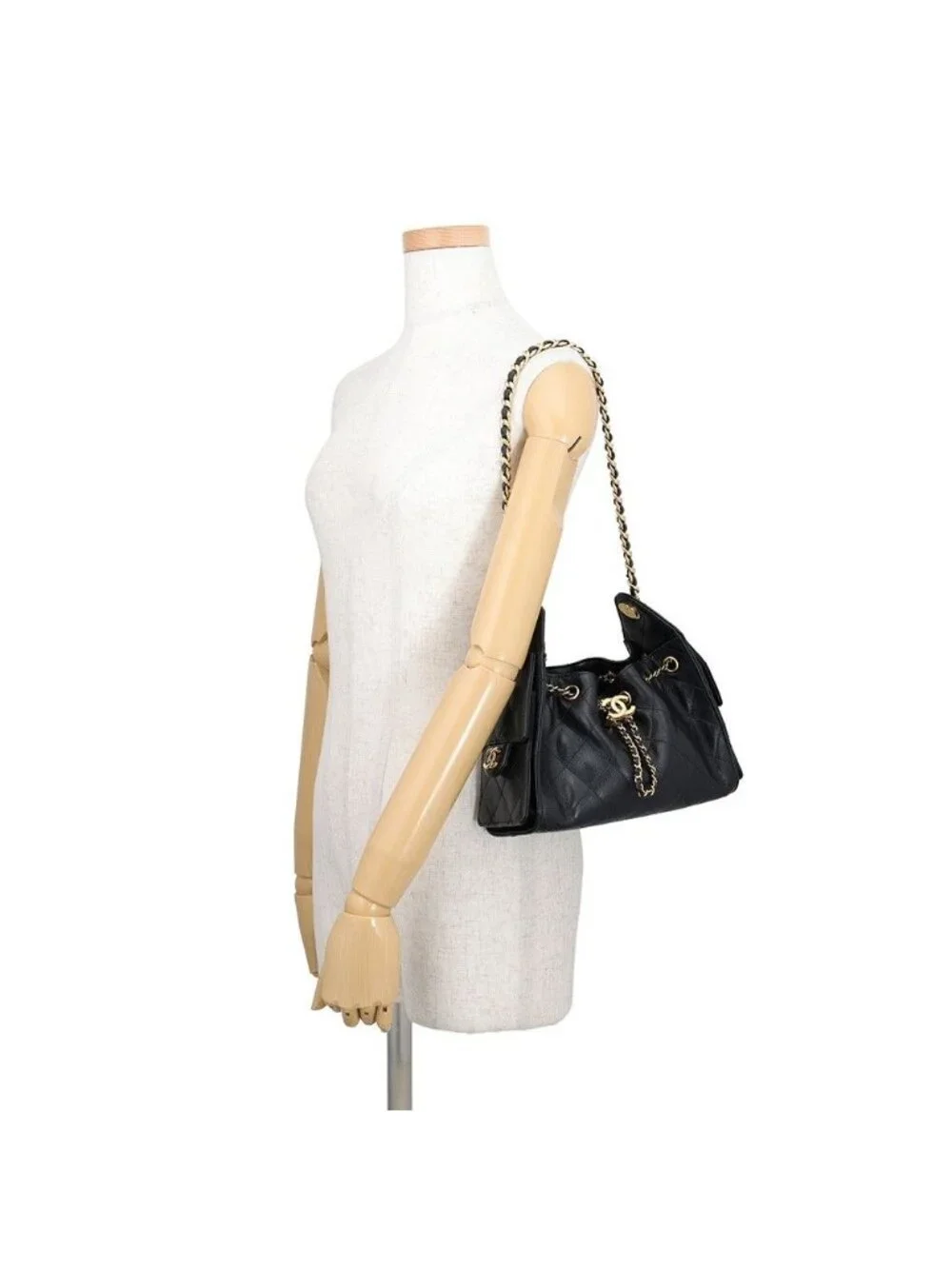 Chanel Chain Shoulder Bag 25 Mini CC Logo Black